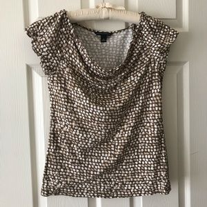 Banana Republic Size Medium Tan Print Top